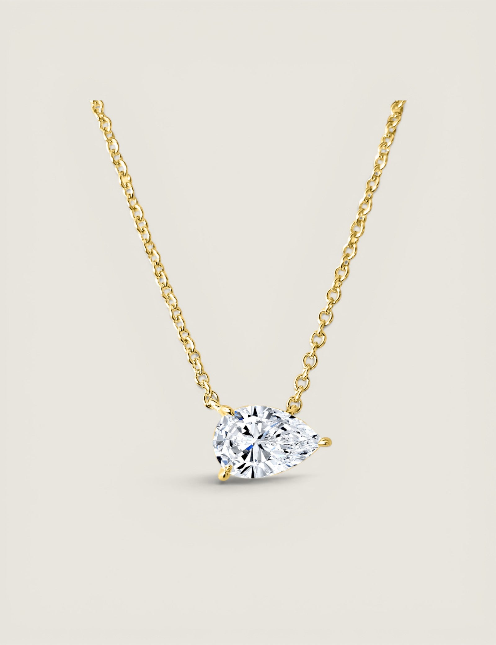 East West Pear Shape Pendant (3 TCW)