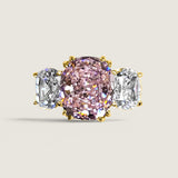Pink Lumière Cushion Ring (5 Carat Center