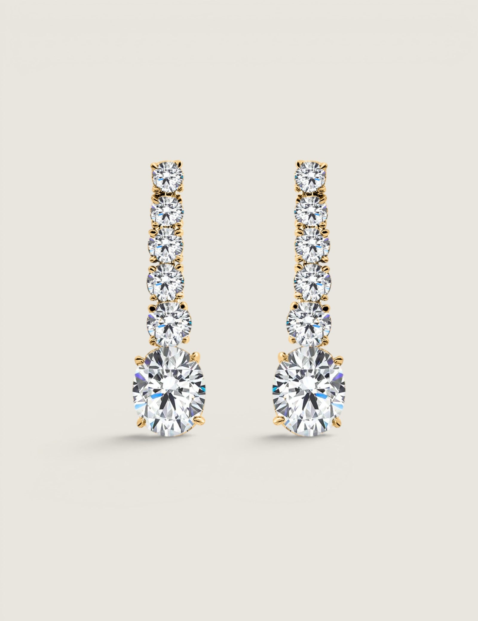 Graduated Round Earring with Oval Drop (6TCW)