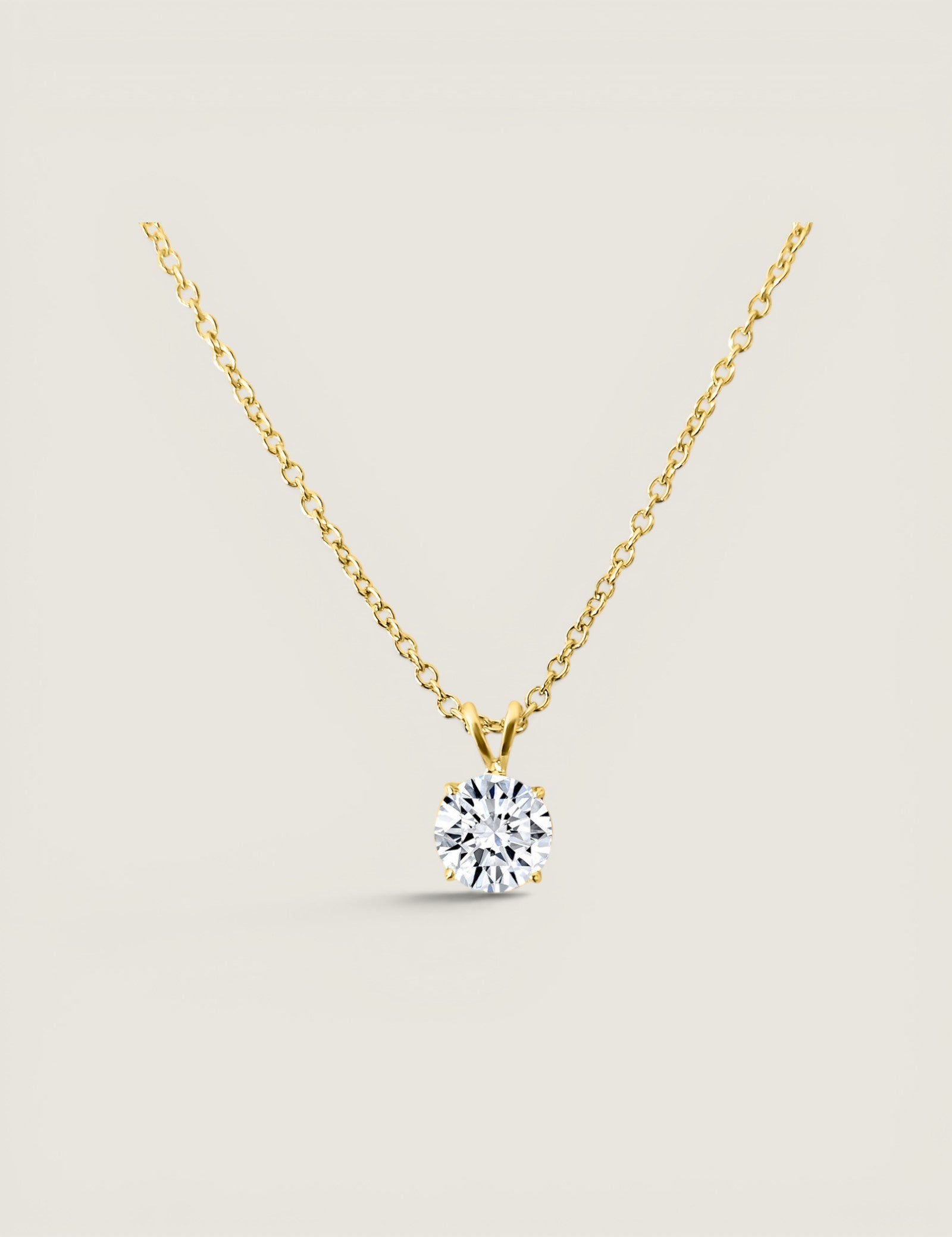 Round Pendant with Bail Necklace (5 TCW)