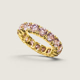 Round Pink CZ Brilliant Eternity Band (4.5 TCW)