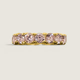 Round Pink CZ Brilliant Eternity Band (4.5 TCW)