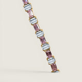 Emerald-Cut, Multi-Color Alternating East-West Bracelet