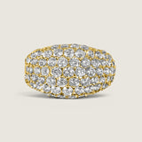 1/2 Dome of Prong Set Round Cut Stones. 4.5 TCW   F54-CZ-14K