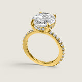Oval Ring with Drop Halo Setting (5.25 TCW)