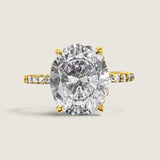 Oval Ring with Drop Halo Setting (5.25 TCW)