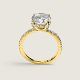 2.5CT CENTER WITH STONES ON SHANK AND BASKET