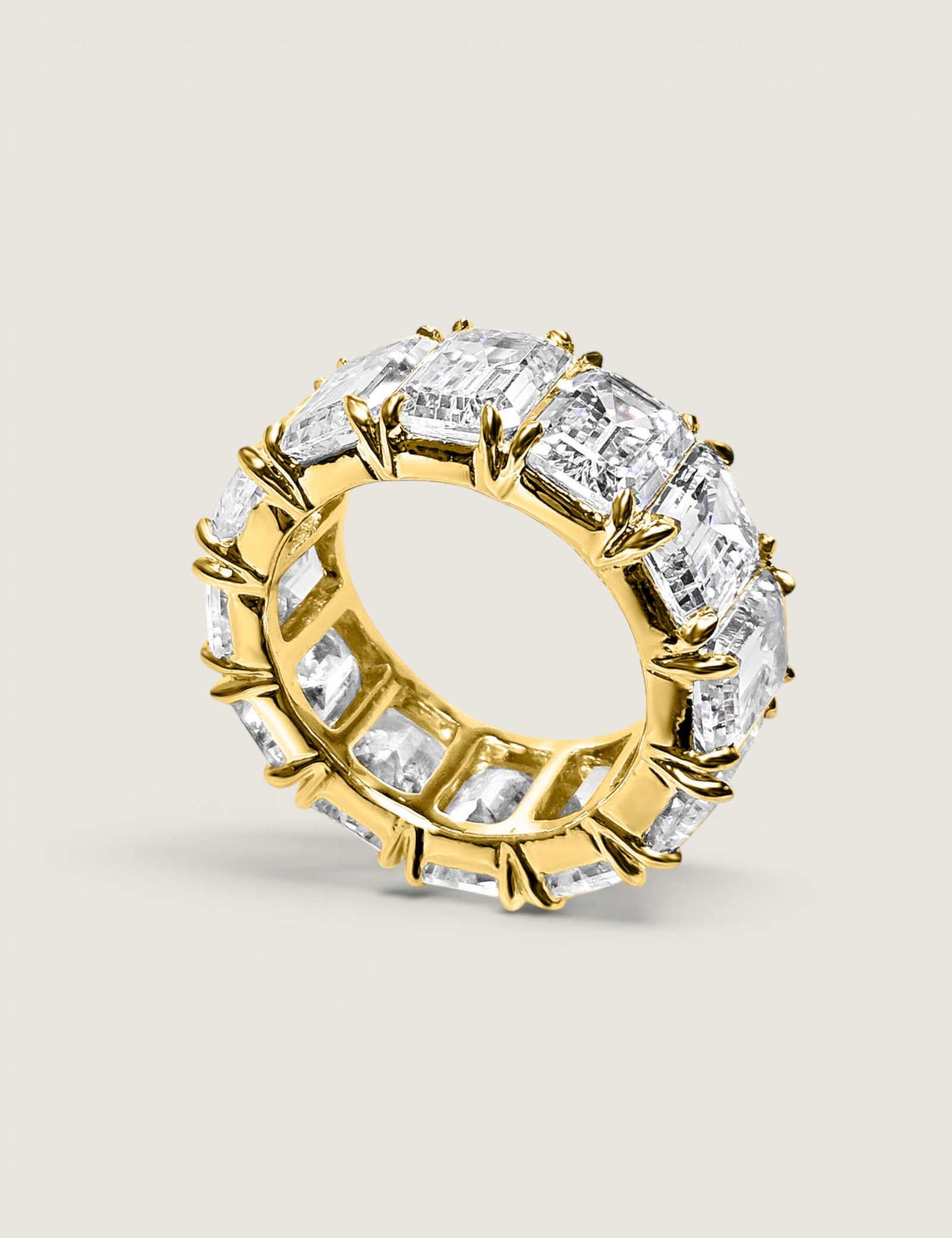 1.5CT EMERALD CUT BAND(18 TCW)