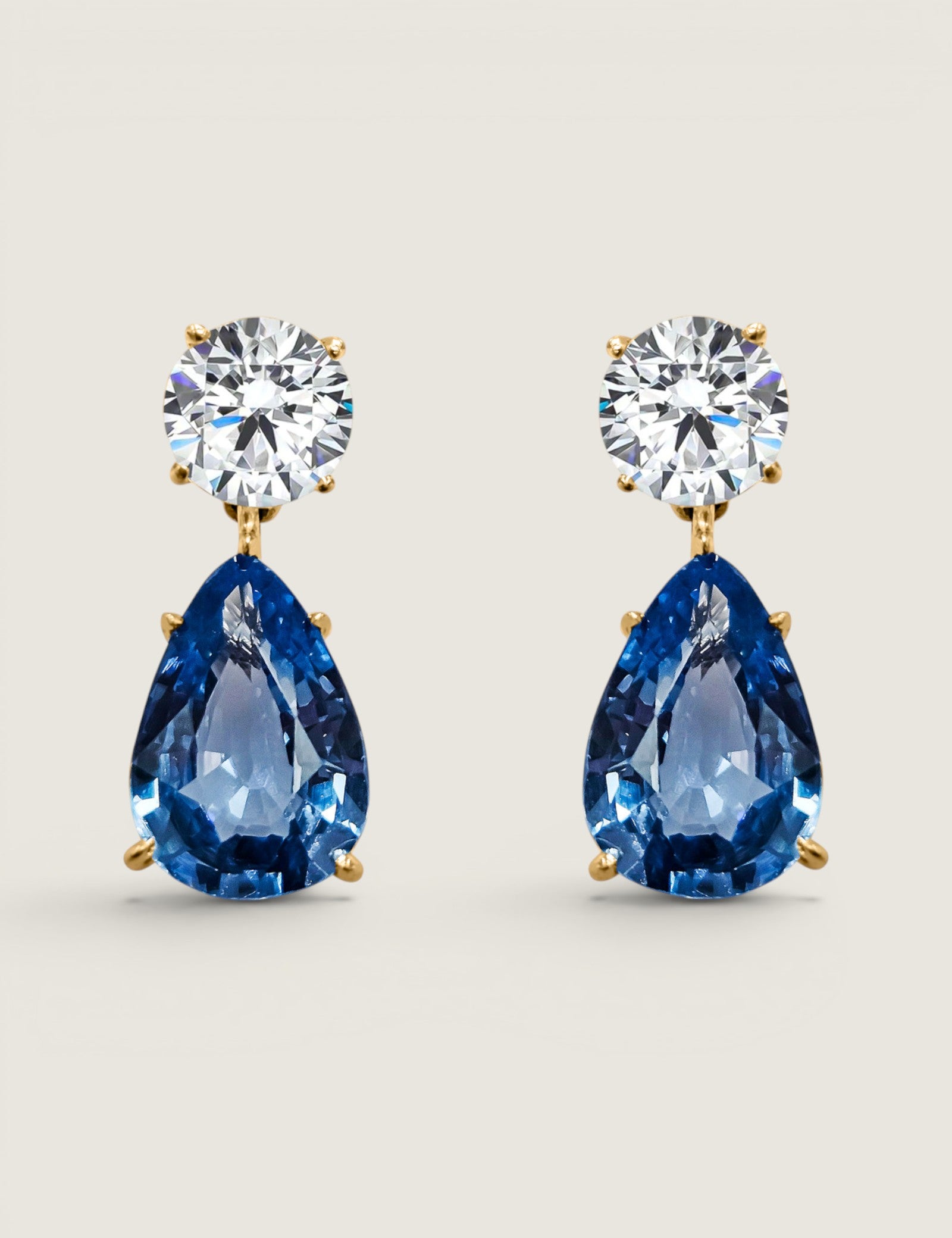 Aquamarine Teardrop Earrings