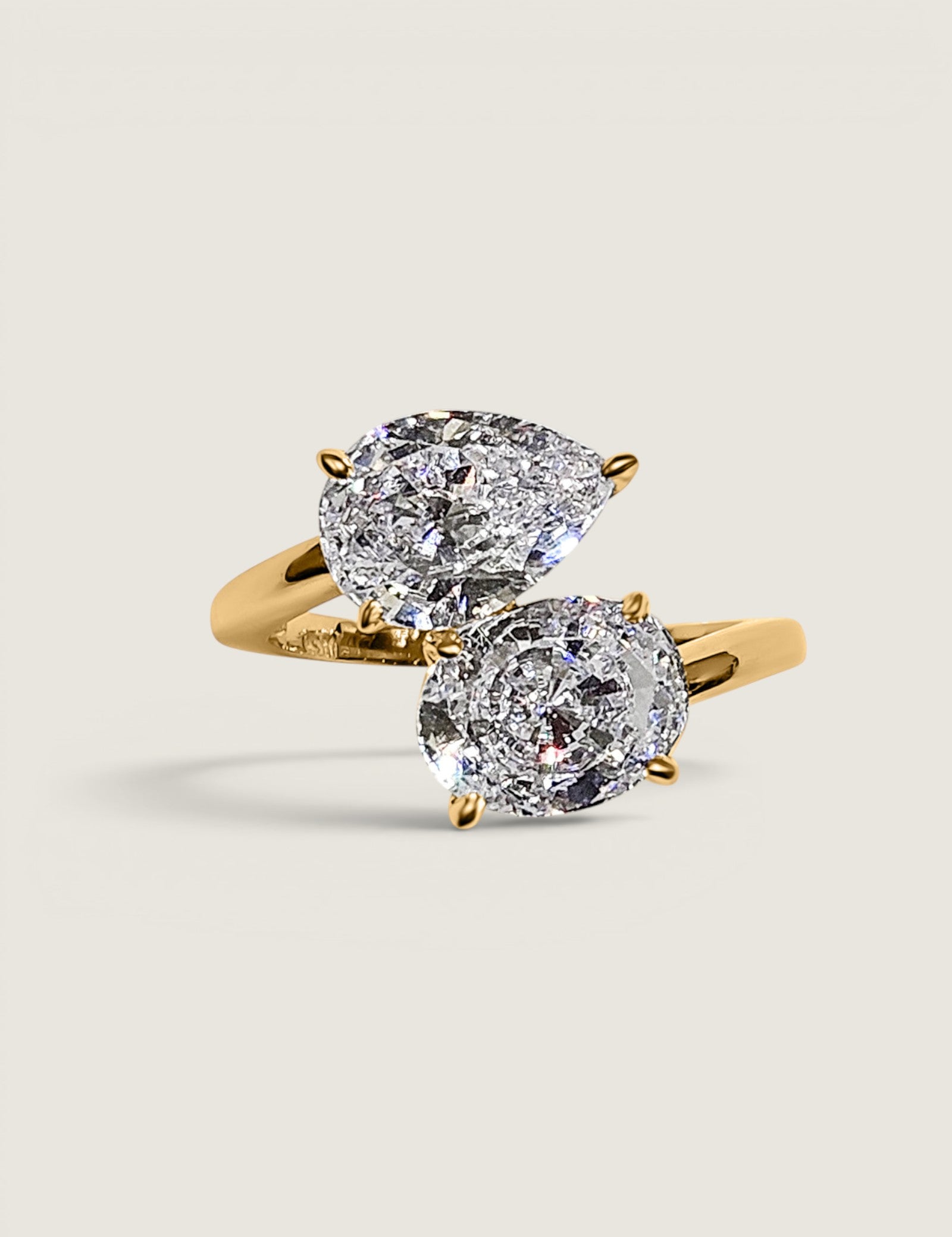 Oval and Pear Bypass Ring (3.5 TCW)