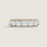 Pave Set Emerald Cut Band - F1571-CZ-14K