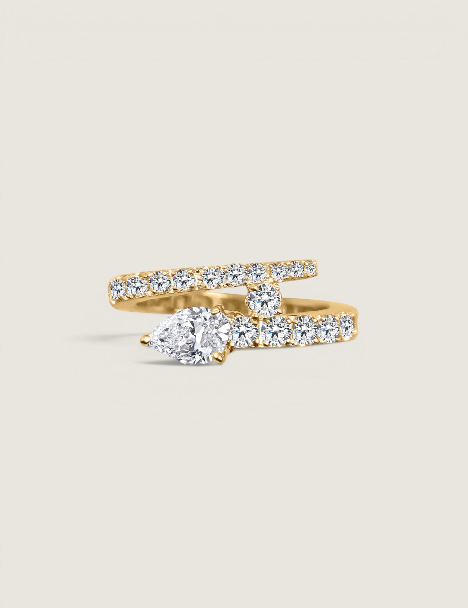 Swirl Pear Shape Ring
