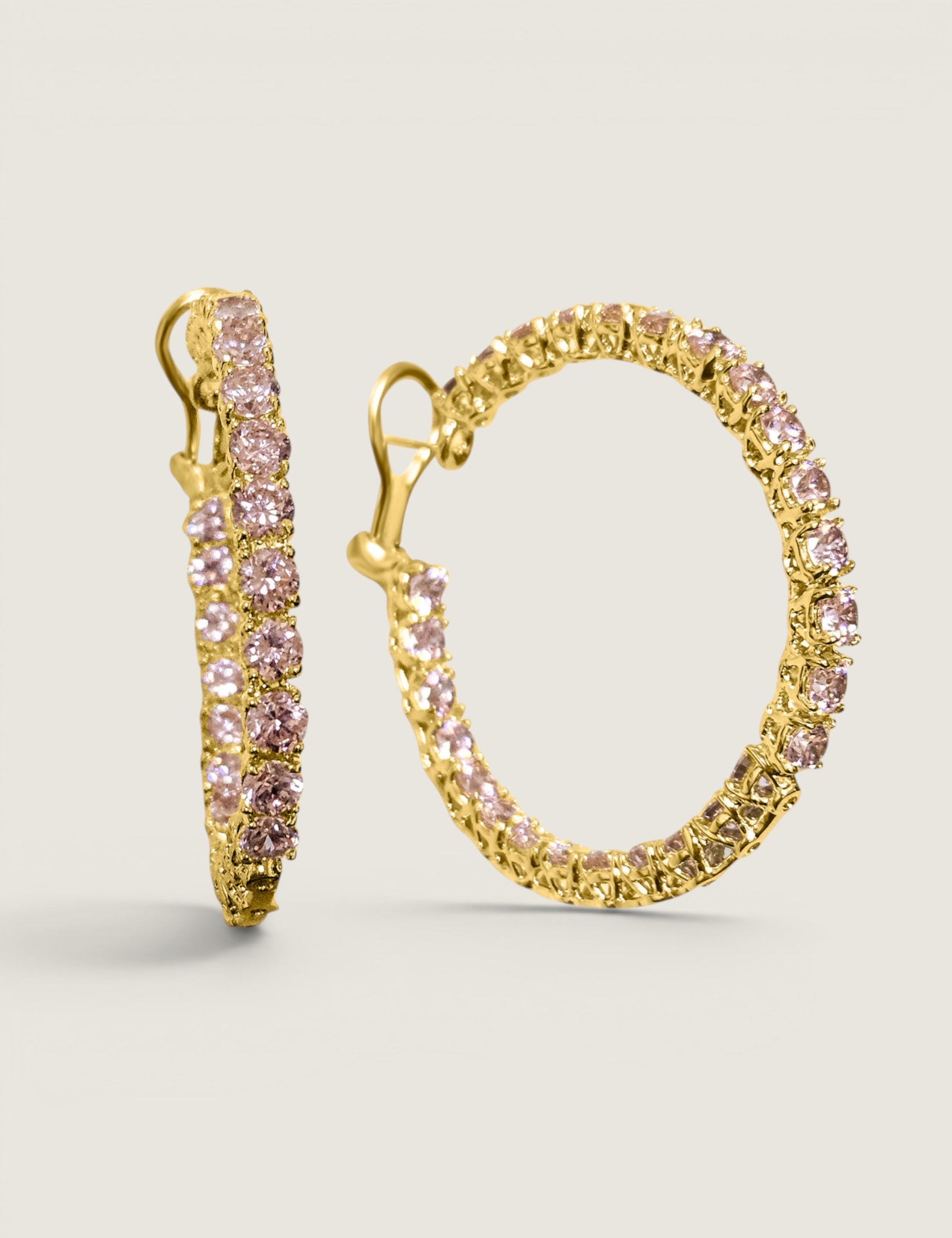 Large Inside/Outside Hoop Earrings (16.2 TCW)
