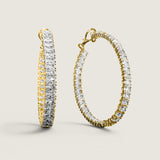 XL OVAL HOOP WITH .5CT RADIANT CUTS(38 TCW)