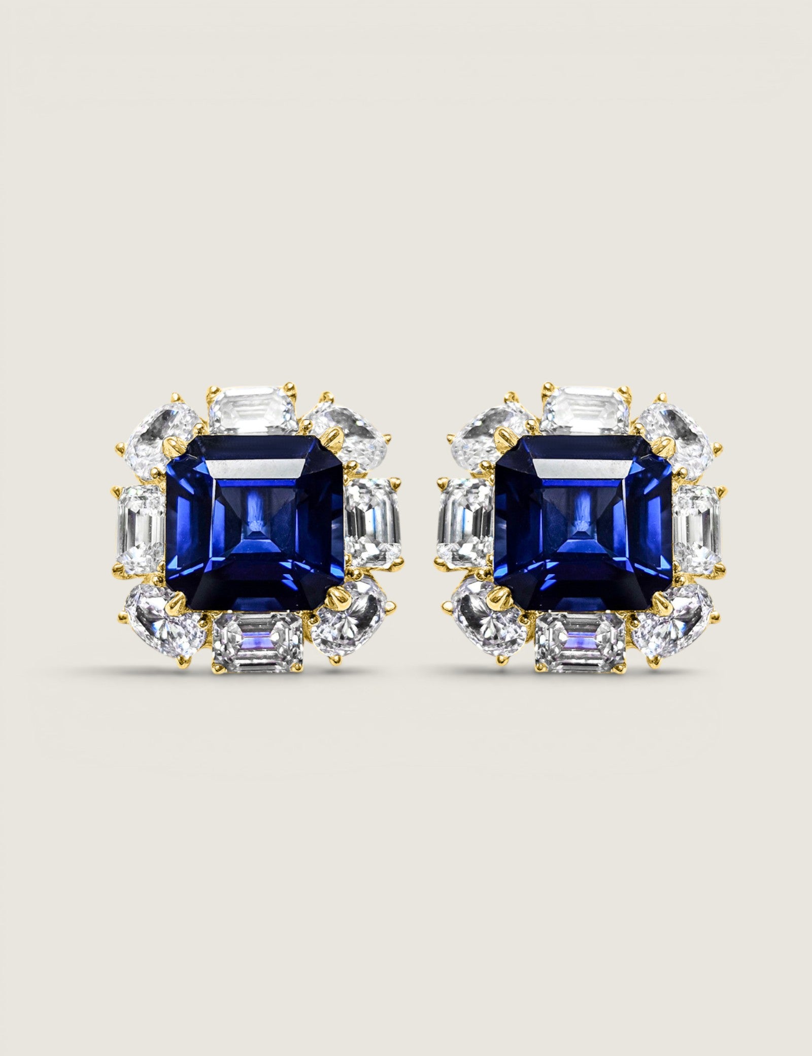 12ct Sapphire Cushion Cut Earring (24 TCW)